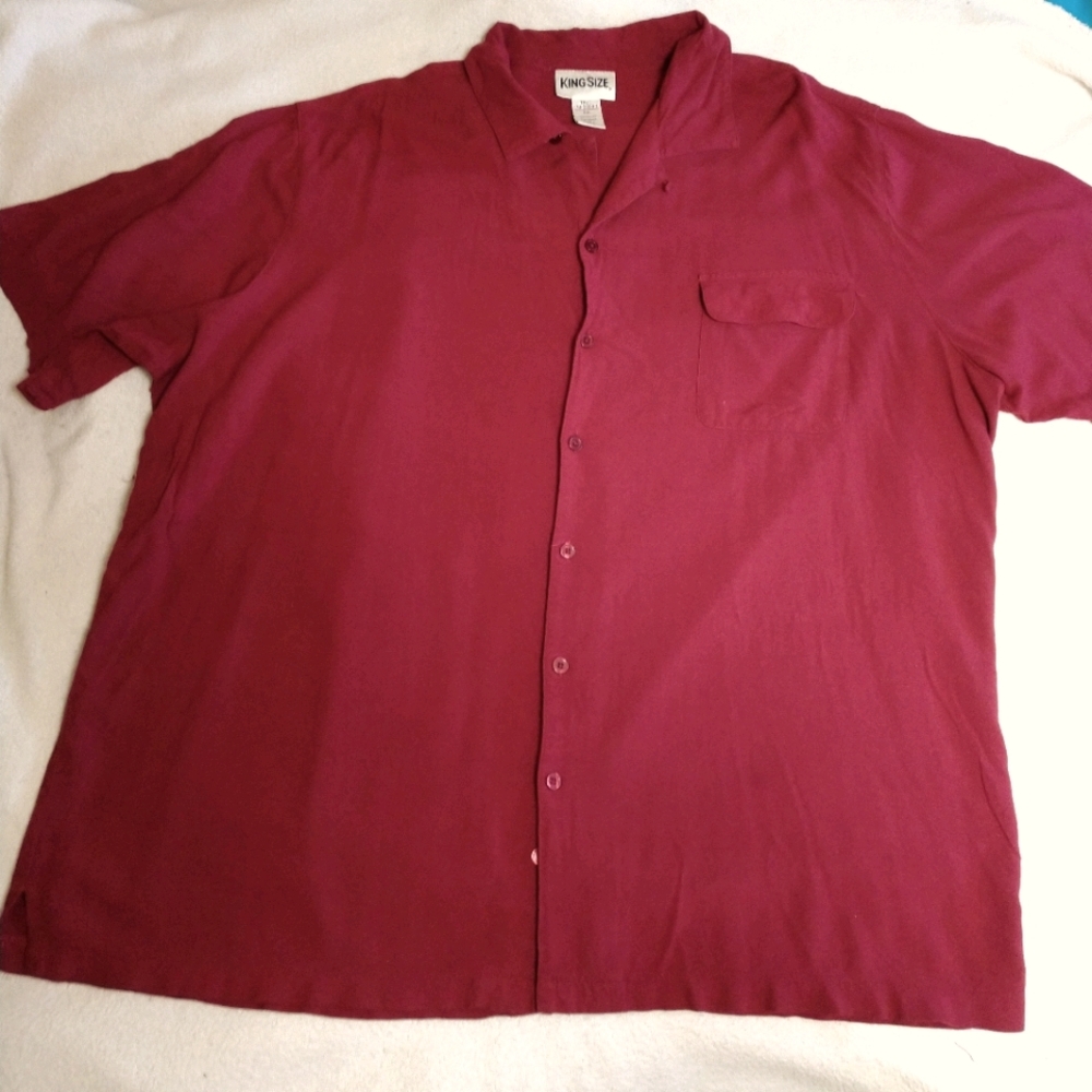 Men's KingSize 3X Tall Burgundy Shirt